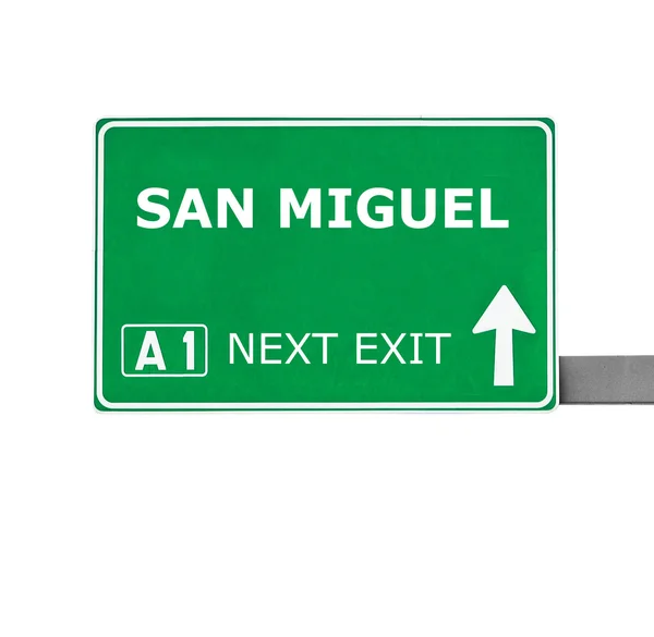 SAN MIGUEL road sign isolated on white — Stock Photo, Image