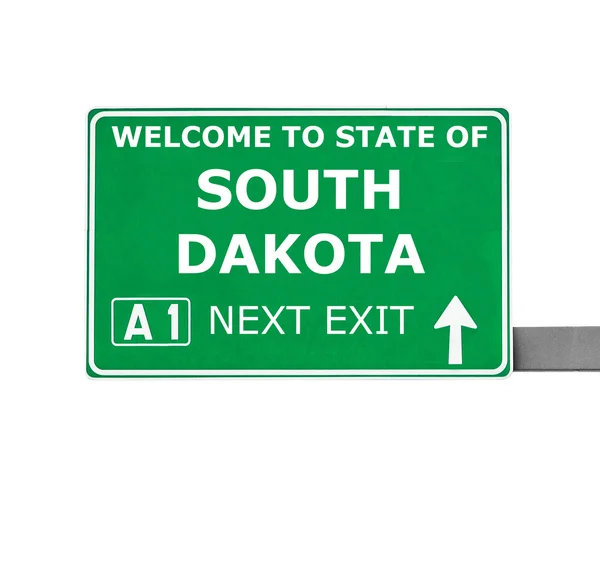 SOUTH DAKOTA road sign isolated on white — Stock Photo, Image