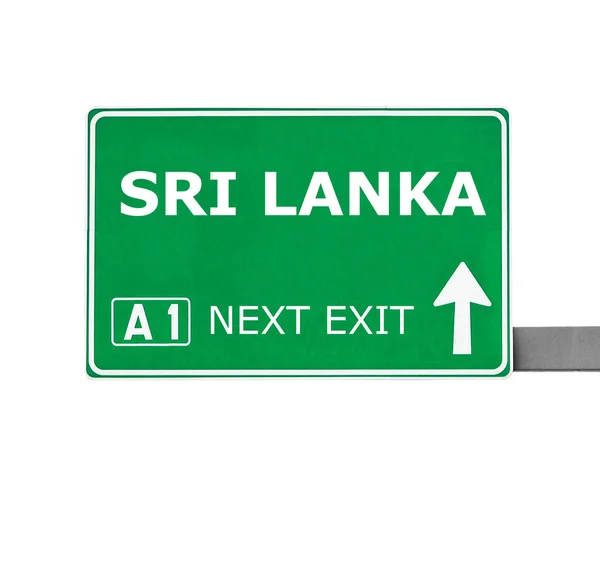 Sri lanka Verkehrsschild isoliert auf weiß — Stockfoto
