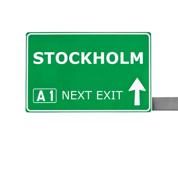 Stockholm verkeersbord geïsoleerd op wit — Stockfoto