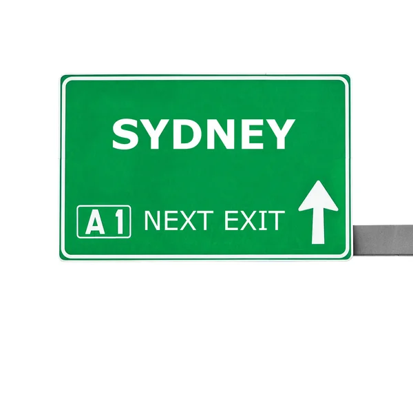 Sydney verkeersbord geïsoleerd op wit — Stockfoto