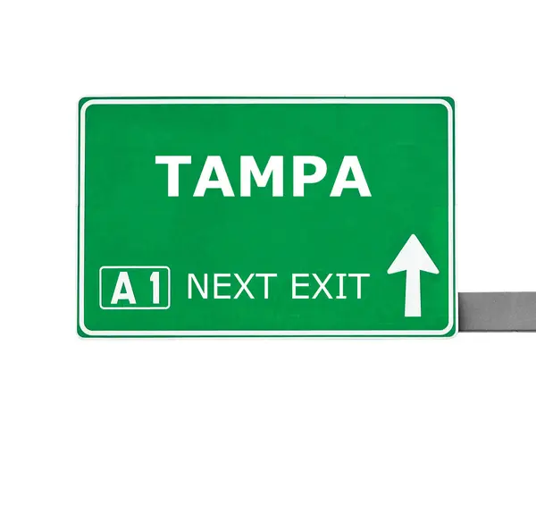 Tampa dopravní značka izolované na bílém — Stock fotografie