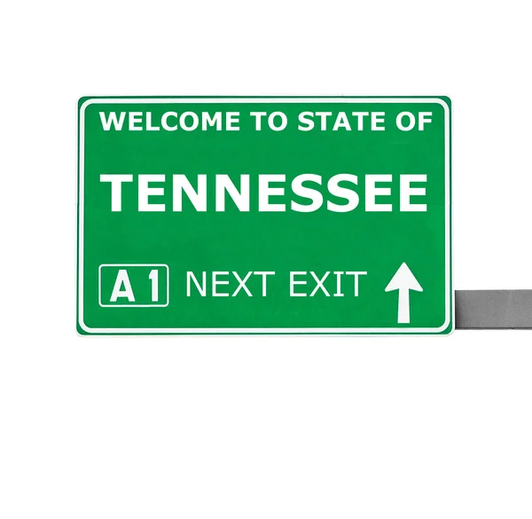 白で隔離テネシー州道路標識 — ストック写真