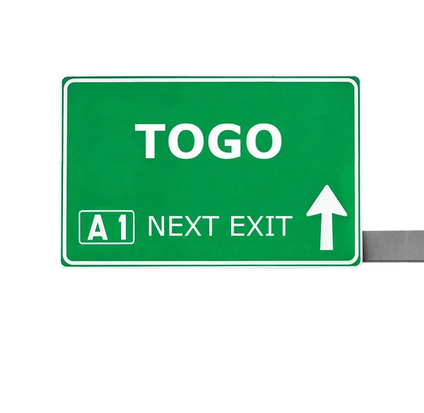 Togo verkeersbord geïsoleerd op wit — Stockfoto