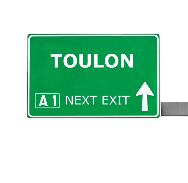 Toulon verkeersbord geïsoleerd op wit — Stockfoto