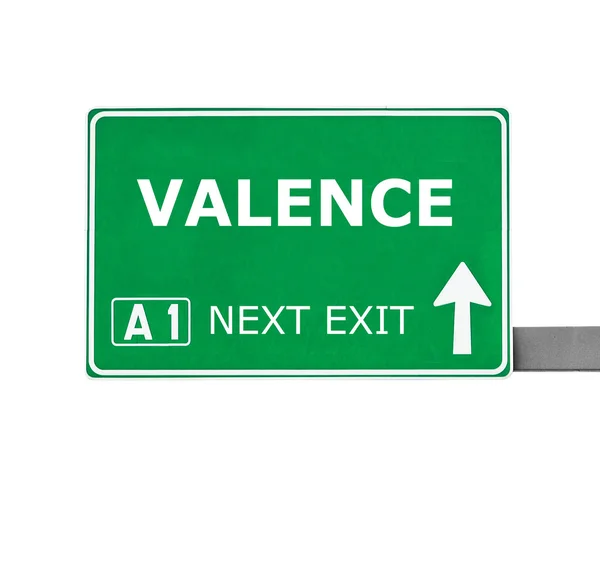 Valence vägskylt isolerad på vit — Stockfoto