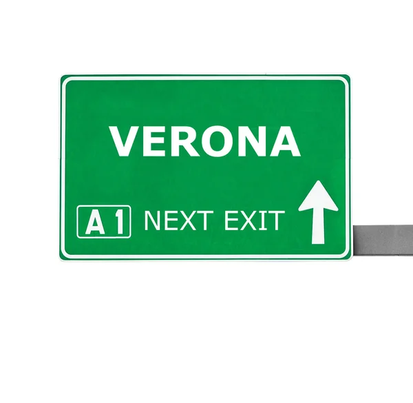 Verona verkeersbord geïsoleerd op wit — Stockfoto