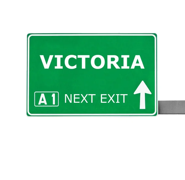 Victoria road sign elszigetelt fehér — Stock Fotó