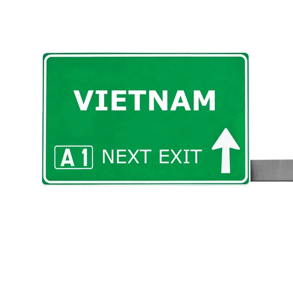 Vietnam Straßenschild isoliert auf weiß — Stockfoto