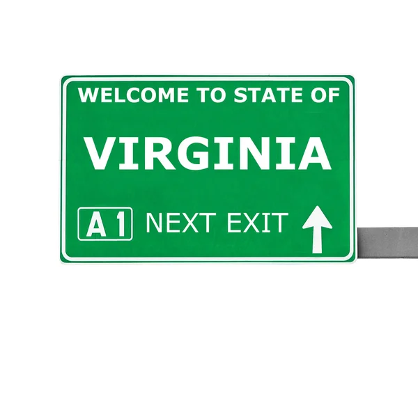 Βιρτζίνια πινακίδα που απομονώνονται σε λευκό — Φωτογραφία Αρχείου