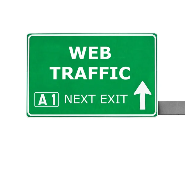 WEB TRAFFIC road sign isolated on white — Stock Photo, Image