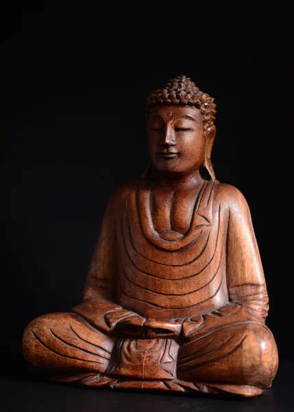 Buddha portrait against dark background — Stock Photo, Image