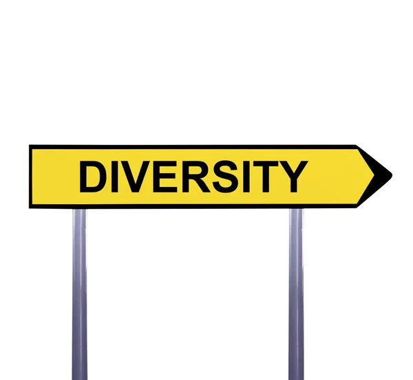 Conceptual arrow sign isolated on white - DIVERSITY — Stock Photo, Image