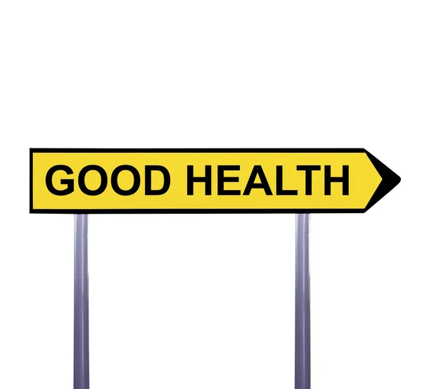 Conceptual arrow sign isolated on white - GOOD HEALTH — Stock Photo, Image