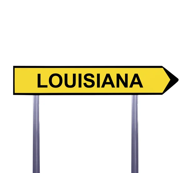 Konceptuella pil undertecknar isolerat på vit - Louisiana — Stockfoto