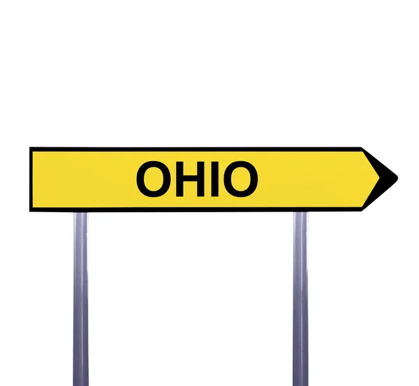 Fogalmi Útirányjelző tábla elszigetelt fehér - Ohio — Stock Fotó