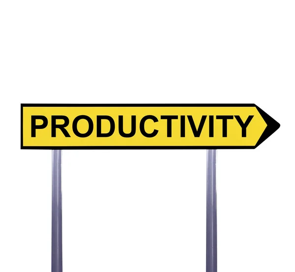 Conceptual arrow sign isolated on white - PRODUCTIVITY — Stock Photo, Image