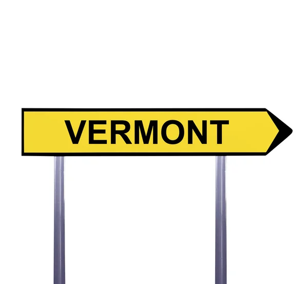 Elszigetelt fehér - Vermont fogalmi Útirányjelző tábla — Stock Fotó