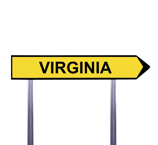 Conceptual arrow sign isolated on white - VIRGINIA — Stock Photo, Image