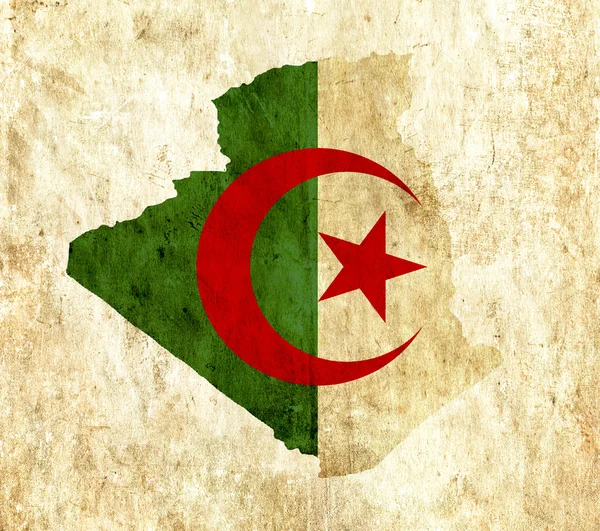 Wzór papieru Mapa Algierii — Zdjęcie stockowe