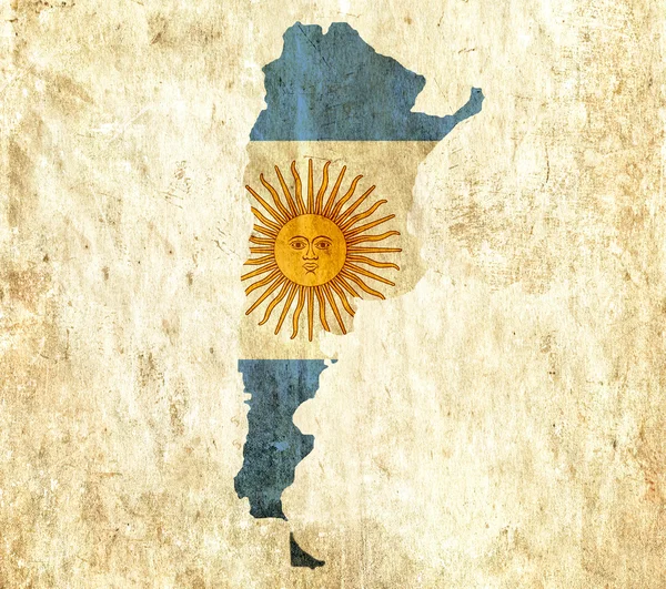 Carte papier de L'Argentine vintage — Photo