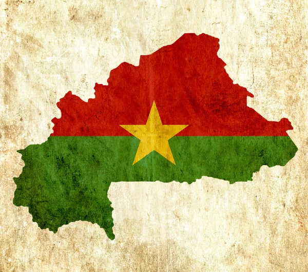 Altpapierkarte von Burkina Faso — Stockfoto