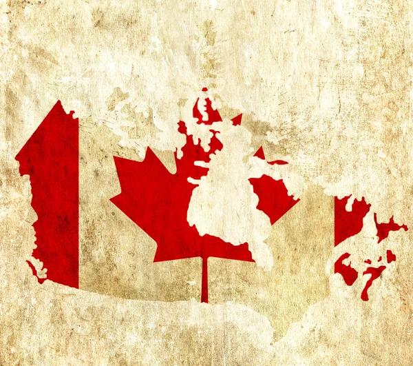 Kanada Haritası Vintage kağıt — Stok fotoğraf