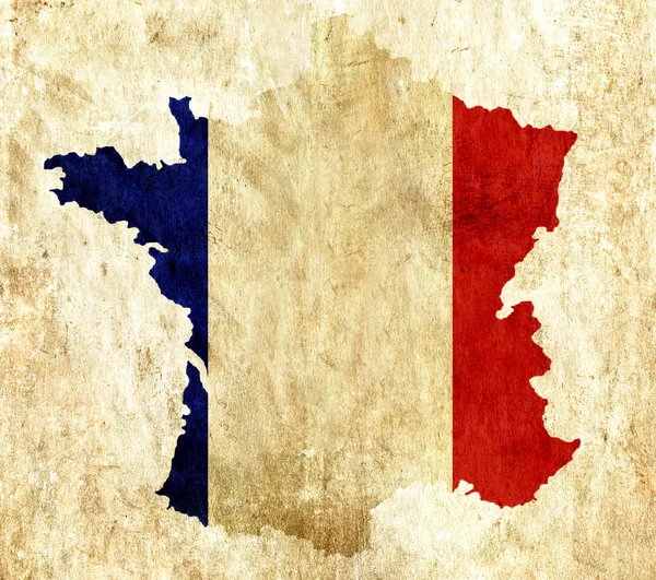 프랑스의 빈티지 종이 지도 — 스톡 사진