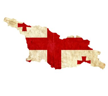 Vintage kağıt Gürcistan Haritası