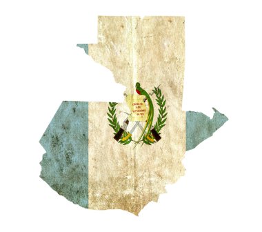 Guatemala Haritası Vintage kağıt