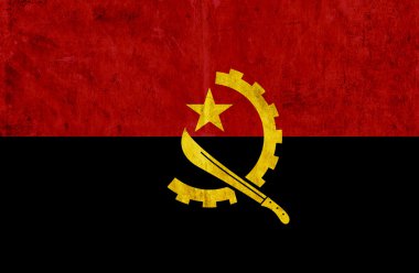 Angola bayrağı eski kağıt