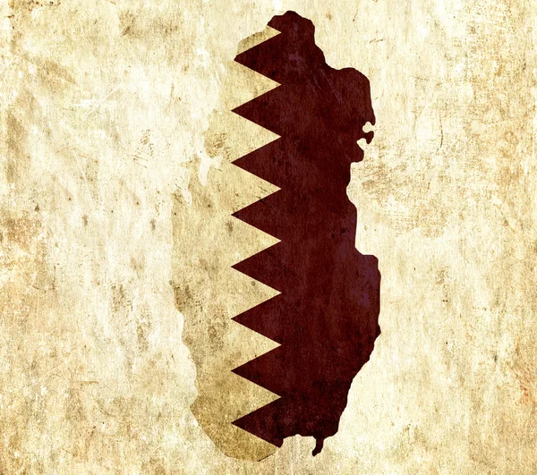 Altpapierkarte von Katar — Stockfoto