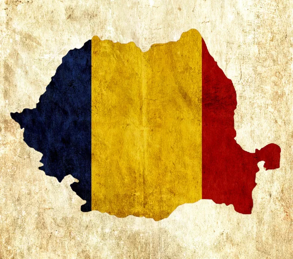 루마니아의 빈티지 종이 지도 — 스톡 사진