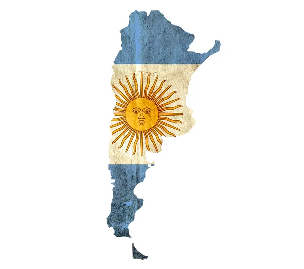 Alte Landkarte aus Papier von Argentinien — Stockfoto