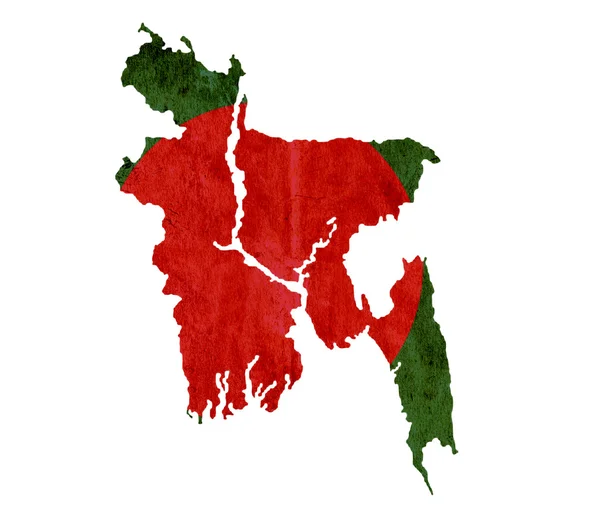 Mapa de papel do vintage de Bangladesh — Fotografia de Stock