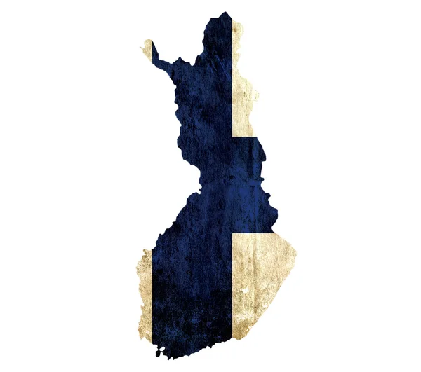 Урожай папір карту Фінляндії — стокове фото
