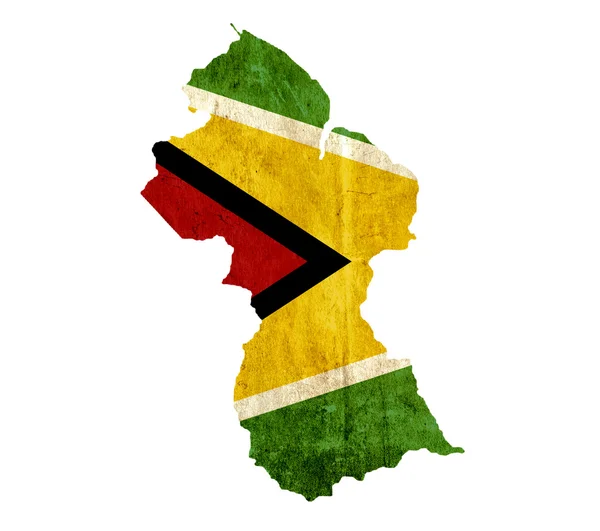 가이아나의 빈티지 종이 지도 — 스톡 사진