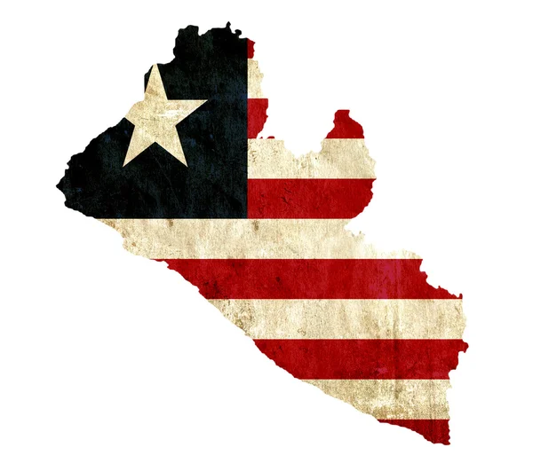 Altpapierkarte von Liberia — Stockfoto