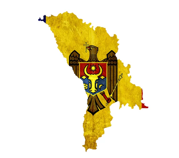 Урожай папір карту молдавського князівства — стокове фото
