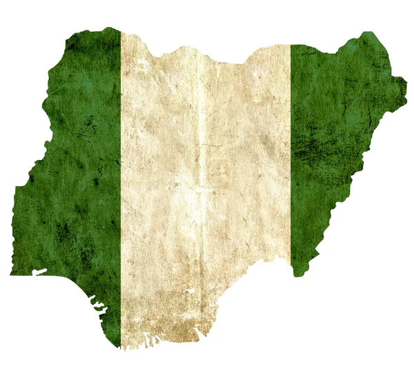 ナイジェリアのビンテージ紙の地図 — ストック写真