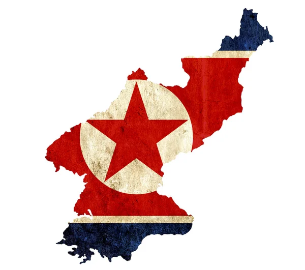 老式的纸质地图的朝鲜 — 图库照片