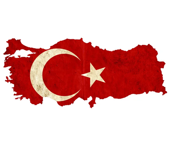 터키의 빈티지 종이 지도 — 스톡 사진