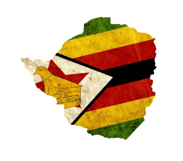 Винтажная бумажная карта Зимбабве — стоковое фото