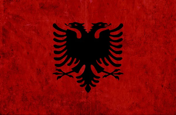 Bandera de papel grueso de Albania — Foto de Stock