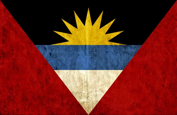 Grungy papier vlag van Antigua en Barbuda — Stockfoto