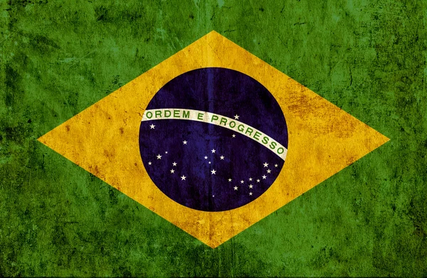 巴西的又脏又臭的纸制国旗 — 图库照片
