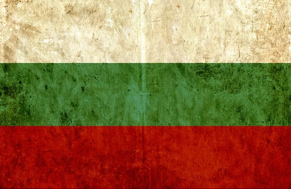 Bandeira de papel grungy de Bulgária — Fotografia de Stock