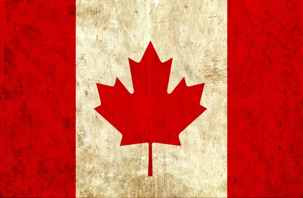 Grungy papier vlag van Canada — Stockfoto