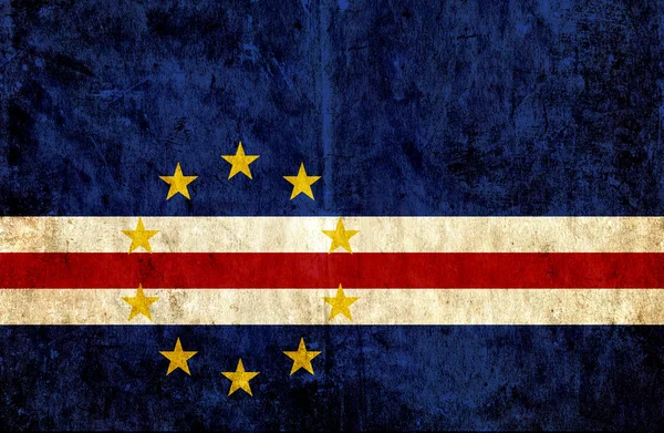 カーボベルデの国旗を汚れた紙 — ストック写真