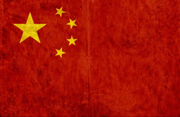 Grungy paper flag of China — Stock Photo, Image